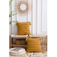 thumbnail image 2 of ZECATL Yellow Throw Pillow Covers: 2 Pack 18x18 Inch Boho Striped Cotton Linen Rectangular Decorative Pillow Cases with Tassels for Farmhouse Couch Sofa Chair, 2 of 8
