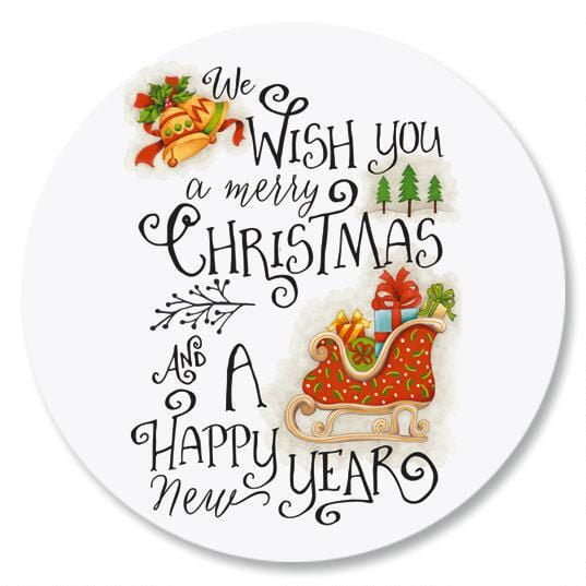 Merry Christmas Cheer- Envelope Sticker Seals, Set of 72