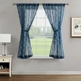 thumbnail image 3 of Creative Home Ideas Contemporary/Modern/Farmhouse/Traditional 2 Piece Embroidered/Geometric Sheer Curtain Set, 3 of 10