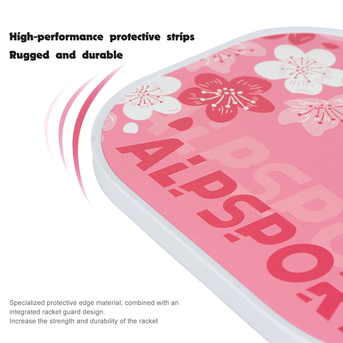 Sakura Pink Pickleball Paddle, Carbon Fiber, Matte Finish, UV Printing and Honeycomb Polymer Core, Non-Slip Grip, Excellent Spin and Control, Suitable for Men and Women, Pickleball Intermediate