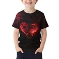 thumbnail image 2 of Xdegoge Kids Boys Cool Graphic T Shirts Awesome Galaxy Outer Space Nebula Print Short Sleeve Crewneck Casual Playwear School Tops Soft Comfy Daily Activewear, 2 of 5