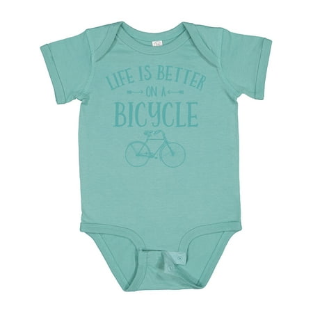 

Inktastic Life s Better on a Bicycle Gift Baby Girl Bodysuit