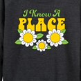 thumbnail image 3 of Instant Message - I Know A Place Flowers - Women's Lightweight French Terry Long Sleeve Shirt, 3 of 6