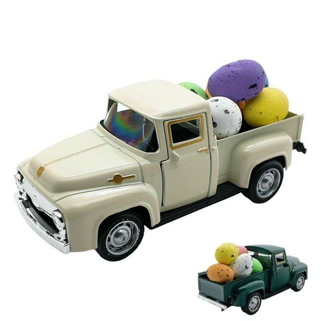 Modèle de Camionnette 12,5 cm, Oeuf de Pâques, Voiture Camion Américain Rétro Moulée sous Pression, Camionnette Moulée sous Pression