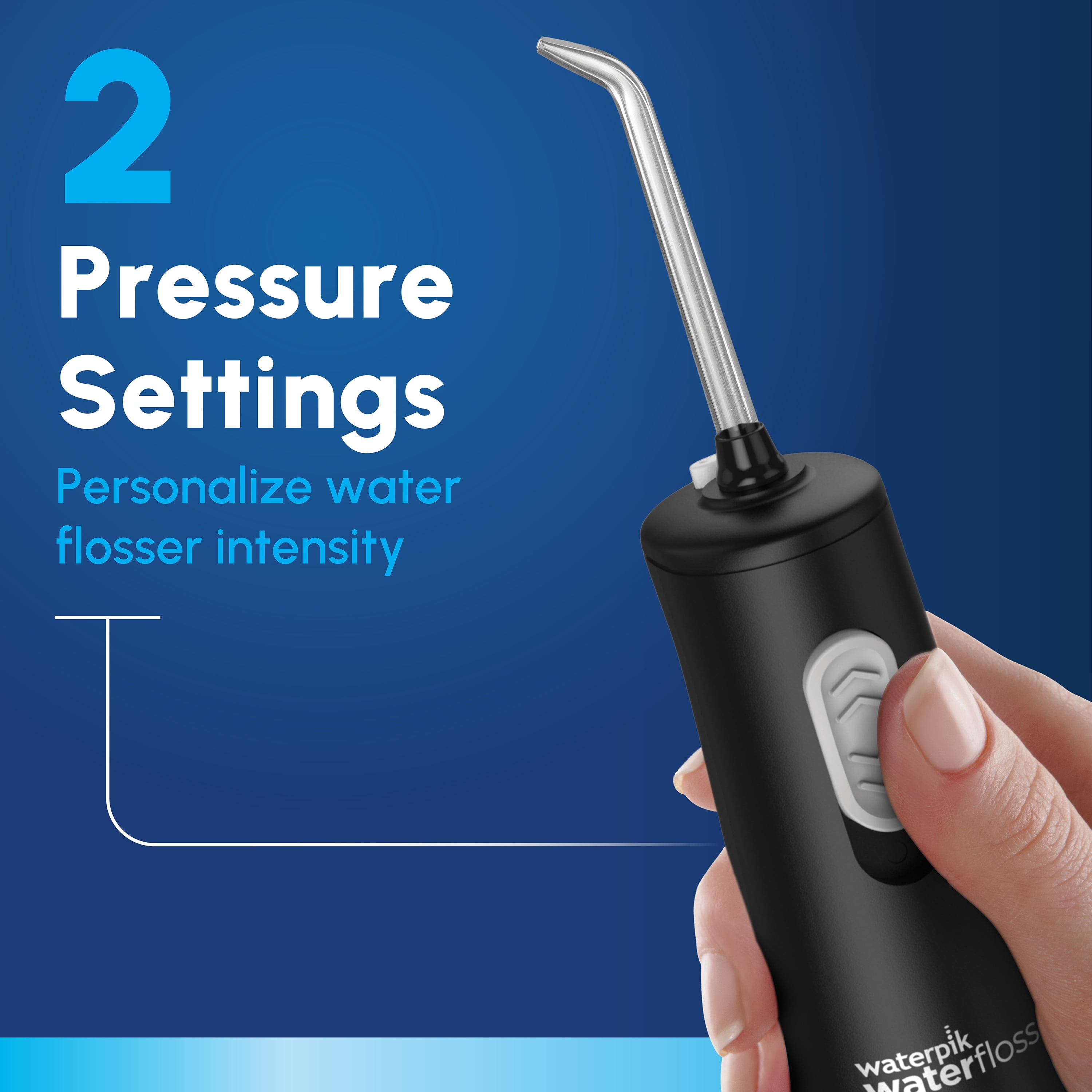 Waterpik Cordless Express Portable Water Flosser, 2 Settings, 2 Tips, ADA Accepted, Black