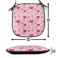 thumbnail image 3 of Love Chair Seating Cushion, Pattern with Silhouettes of Angel Heart Bird and Calligraphic Text Love Art Print, Soft Seat Pads for Office with Anti-slip Backing, 16"x16", Rose Pink, by Ambesonne, 3 of 5
