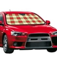 thumbnail image 3 of ZNDUO Red Retro Plaid Pattern Car SUV Windshield, Medium Size UV Rays and Heat Sun Visor Protector Foldable Sun Shade Car Windshield, 3 of 8