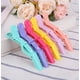 thumbnail image 4 of Pinzas para el pelo de salón, de cocodrilo, de plástico, antideslizantes, para hacer tú mismo, en negro, morado, amarillo, rojo, rosa y azul., 4 of 5