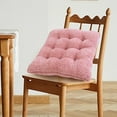 thumbnail image 6 of KQJQS Chair Cushion with Ties for Dining Indoor Seat Cushions Non Slip Square Chair Pad 15.7"x15.7" Office Seat Cushion Warm Fabric Floor Cushion for Kid Adult Reading Pink, 6 of 6