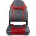 thumbnail image 4 of NORTHCAPTAIN S1 Deluxe High Back Folding Boat Seat(2 Seats),Charcoal/Red,Stainless Steel Screws Included, 4 of 6