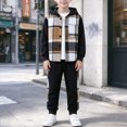 thumbnail image 2 of Tkrady Baby Boy Winter Clothes 3T 4T 5T 6T 7T 2 Piece Plaid Hoodie and Pants Outfit Kids Boys Fall Winter Sweatsuit Set Baby's Clothing Set, 2 of 4