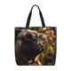thumbnail image 1 of Fotbe Pug Wearing Sunglasses Flowers Bolsa Tote con Estampado para Mujer, Bolsos con Cremallera, Bolsa de Hombro Casual de Gran Capacidad con Bolsillos Internos, 1 of 7
