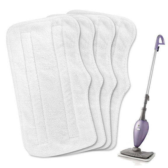 4Pcs Replacement Steaming Mop Pads, Microfiber Replacement Pad Fit for Shark Steam Mop S3250 S3101 XT3010 SE200, Washable Cleaning Pad for Home Office, White