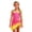 Pink, variant on Lutiedan Girls One Piece Swimsuit Skirted Kids Bathing Suits Gradient Printed Sleeveless Swimwear Mesh Skirt Set for 10-14 Years