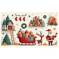 thumbnail image 4 of Colorful Theme Christmas Banner Decorative Design Snowman Banner Gift Prop for Holiday Celebration Winter Festival Indoor Decoration, 4 of 9