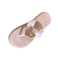 thumbnail image 2 of Summer Flip Flops for Women Arch Support Beach Flip Flops Heart-shaped Decoration Plus Size Fashionable Sandals, 2 of 9