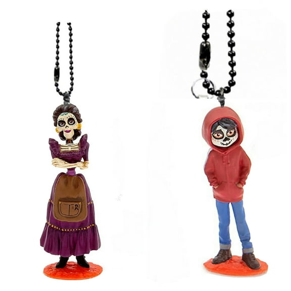 Coco Imelda Rivera & Miguel Dead Keychain Danglers Figures Charm Ornaments Pvc