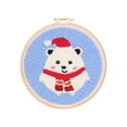 thumbnail image 2 of Christmas Series Hands- Material Bag Beginner's Entry Embroidery Kit Fabric, 2 of 8