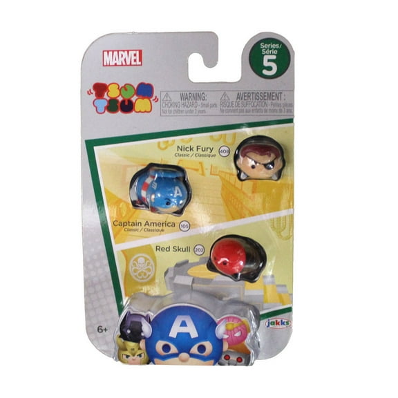Marvel Tsum Tsum Series 5 Nick Fury, Captain America & Red Skull Minifigure Pack