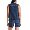 thumbnail image 2 of Denim Vest for Women Casual V Neck Button Down Sleeveless Jean Jacket, 2 of 5