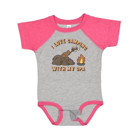

Inktastic I Love Camping with My Opa Gift Baby Boy or Baby Girl Bodysuit