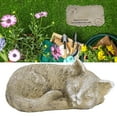 thumbnail image 4 of Pierre Commémorative pour Animaux de Compagnie, Pierre Tombale Commémorative pour Animaux de Compagnie en Résine Résistante aux Intempéries, Pierre Commémorative pour Animaux de Compagnie pour Jardin Extérieur, Ornement de Cour, Chat, Couleur Rocher, 4 of 8