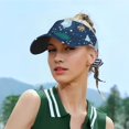 thumbnail image 6 of Disketp Alpaca Astronaut In Space Sun Visors For Women Men Unisex Tennis Golf Visor Hat Adjustable Summer Hats Sport Outdoor Visor Hat Uv Protection Cap, 6 of 8