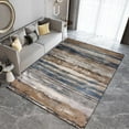 thumbnail image 3 of Brown Blue Stripes Living Room Area Rug, Retro Distressed Oil Painting Art Style Machine Washable Large Carpe, Indoor Non-Slip Kids Rugs For Bedroom Kitchen Dining Room Home Office, 3 of 7