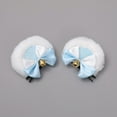 thumbnail image 6 of Faux Fur Bear Ears Hair Clip Sweet Double Bowknot Bell Lolita Cosplay Hairpins, 6 of 20