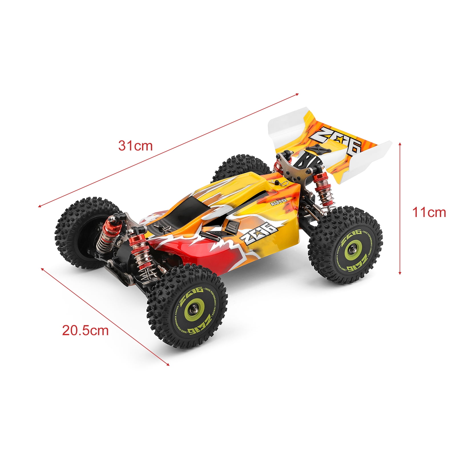 For Remote Control Car  Car High Speed 75km/h 1/14 2.4GHz Racing Car 4WD RTR With Metal Chassis