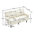 thumbnail image 2 of LUCKHAO  Loveseat Sofa, 56" Small 2 Seater Couch ,Small Couch with USB & Removable Pillow Cover, Mid Century Modern Love Seat for Bedroom, Apartment, 2 of 14