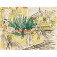 thumbnail image 2 of Ernst Ludwig Kirchner 24x19 Gold Ornate Framed and Double Matted Museum Art Print Titled - The Bosquet in Albertplatz in Dresden (1910-11), 2 of 4