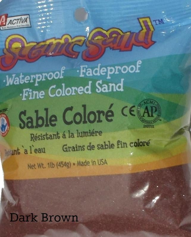ACTÍVA 1 lb. Bag of Dark Brown Colored Sand Scenic Sand