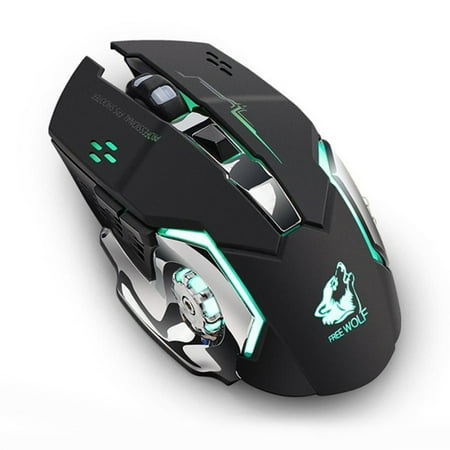 Rechargeable Wireless Silent LED Backlit Gaming Mouse USB Optical Mouse for