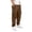 Brown#9527, variant on Boys Cargo Pants Elastic Waist Solid Color Wide Leg Athletic Jogger Pants With Pocket, Sizes 5-6 Years