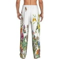 thumbnail image 3 of Goofa Herbs and Wildflowers Printed Soft Pajama Pants for Men, Wide Leg Comfy Casual Lounge Yoga Pants-Large, 3 of 9