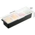 thumbnail image 5 of KFFKFF Cool Condiment Holder, Quad-Section Ice-Preserved Condiment Storage Unit, Cool Garnish Tray Bar Organizer with Cover, Ideal for Bartending, Taco, Fruit Serving, Household & Eatery Essentials, 5 of 9