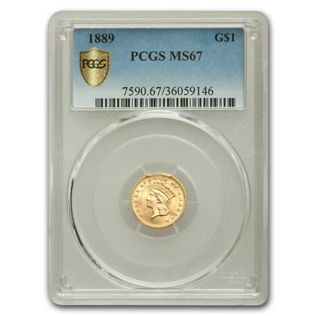 1889 $1 Indian Head Gold MS-67 PCGS