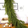 thumbnail image 1 of 1.8m/2.7m Pe Pine Cypress Rattan Christmas Simulation Cypress Rattan Hanging Wall Decoration A6i1, 1 of 1