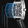 thumbnail image 5 of Chenxi Top Brand Luxury Men Automatic Watches Business Clock Leather Waterproof Luminous Mechanical Tourbillon Wristwatches - Mechanical Wristwatches, 5 of 7
