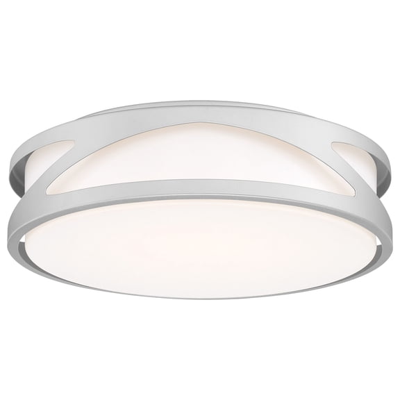 Lucia 1 - Light Satin Nickel/Silver LED Acrylic & Steel Flush Mount Light