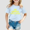 thumbnail image 2 of JAKANYQ T-Shirts Mode Décontractée pour Enfants, Imprimé Cœur, Col Rond, Manches Courtes, Bleu Clair 4-5 Ans, 2 of 4