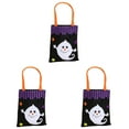 thumbnail image 1 of Sacs à Friandises Non Tissés d'Halloween avec Poignées - Sacs Mignons pour Fête avec Motifs de Chat et d'Araignée, Collection de Bonbons Réutilisables pour Enfants Halloween (10.4x8.8 Pouces), 1 of 4