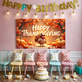 thumbnail image 2 of Colorful Design Thanksgiving Banner Autumn Theme Turkey Decoration Polyester for Holiday Party Indoor Decor Seasonal Celebration, 2 of 9