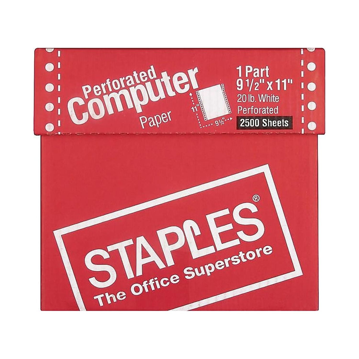 Staples® 9.5 x 11 2-part Computer Paper, 15 lbs., 100 Brightness