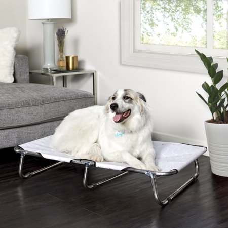 FirsTime Gray Marley Elevated Pet Bed Large  46.75 x 31 x 7 in