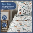 thumbnail image 5 of CGK Linens 4-Piece Cute & Cozy Kids Sheet Set - Full Size Kids Bedding With Vibrant Designs For Boys, Girls, Teens, Toddler, Touchdown! Football, 5 of 6
