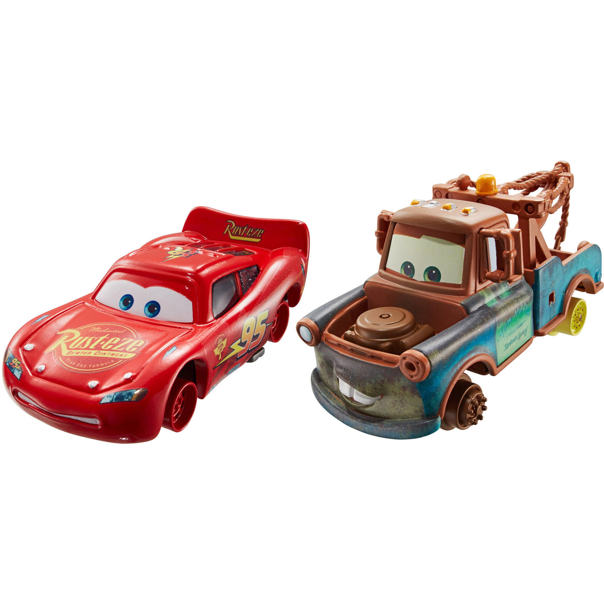 Disney/Pixar Cars Mater & Lightning Mcqueen With No Tires 2-Pack -  
