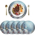 thumbnail image 3 of Coolnut Cute Christmas Snowman Placemats Set of 6 Non-Slip Heat Resistant Dining Table Place Mats Washable Kitchen PVC Weave Table Mats Home Decor Gifts, 3 of 7