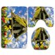 thumbnail image 1 of ABPHQTO Flores del jardín de la pajarera de primavera Juego de alfombras de baño de 3 piezas Alfombra de baño Alfombra de contorno y tapa de inodoro ABPHQTO Cont-CHAPPLE-13474, 1 of 2